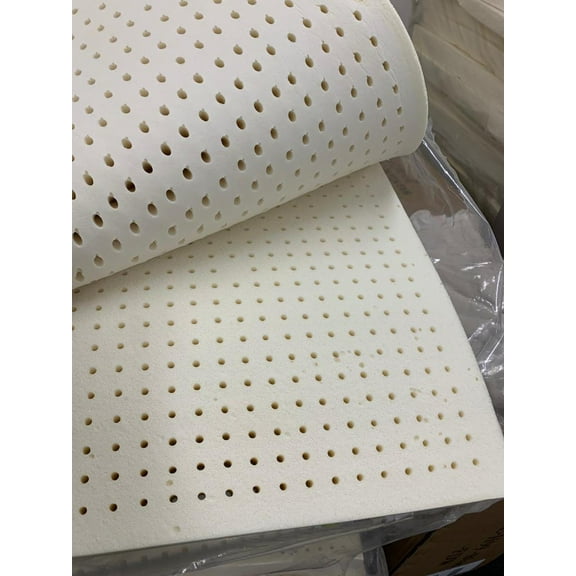 Natural & Organic Dunlop Latex Foam Mattress Topper - 3 Inch QUEEN SIZE 80" X 60"