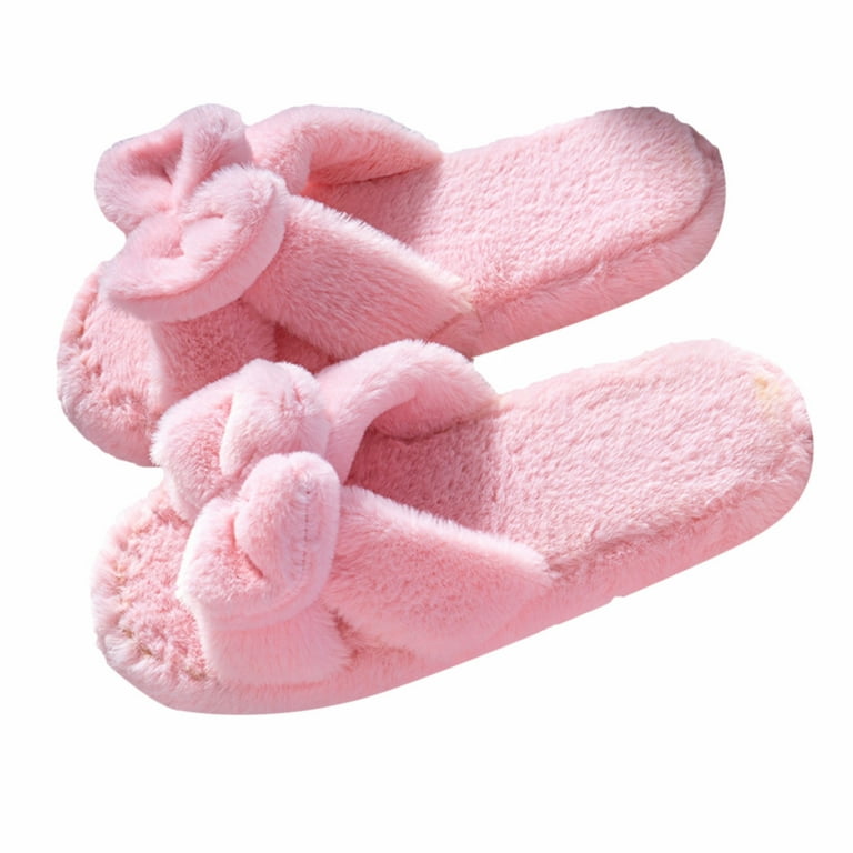 SEMIMAY Indoor Soft Bottom Shoes Bowknot Slippers Home Slippers