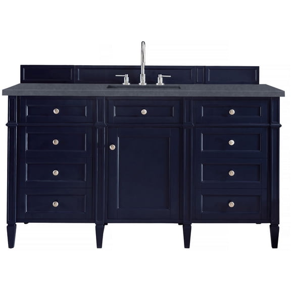 James Martin Vanities 650-V60s-3Csp Brittany 60" Single Basin Poplar Wood Vanity Set -