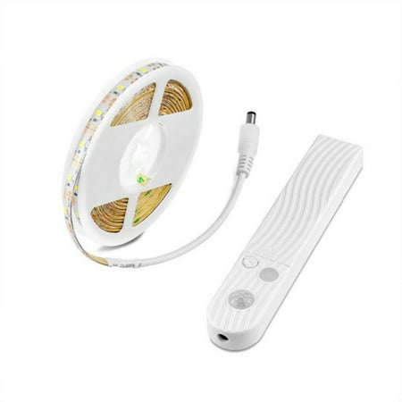 

Under Cabinet Lighting Motion Sensor 6.6FT LED Strip Lights Battery Operated Night Light for Closet Wardrobe Counter Bathroom Kitchen Hallway Stairs (Warm White 1 Pack)