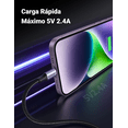 thumbnail image 2 of Cable USB a Lightning Reforzado Ugreen 1m Certificado MFI Negro, 2 of 5