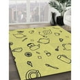 thumbnail image 2 of Ahgly Company Indoor Rectangle Patterned Neon Yellow Novelty Area Rugs, 8' x 12', 2 of 6