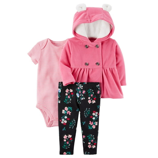Carter's Carter's Baby Girls' 3 Piece Floral Print Little Jacket Set