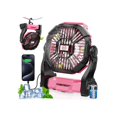 thumbnail image 1 of Farol LED portátil para acampar con diseño de arte de fan art, 3000 mAh, color rosa, 1 of 7