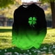 thumbnail image 4 of Ceisia Men's Loose Fit Waffle Knit Sweatshirt - St. Patrick's Day Gradient Festive Print Green L Gifts, 4 of 5