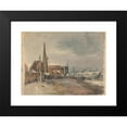 thumbnail image 2 of Thomas Sully 14x11 Black Modern Framed Museum Art Print Titled - Shore Scene with Buildings and Boats, 2 of 5