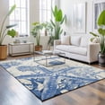thumbnail image 3 of Area Rugs 3'x5', Blue Coastal Starfish Carpet Runner Indoor Outdoor Rugs Home Decor Aesthetic, Beach Ocean Nautical Shells Conch Non Slip Mats Washable Accent Rug for Living Room Bedroom, 3 of 8