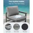 thumbnail image 5 of HDPE Outdoor Patio Furniture Set, 7-Piece Sofa Set with 5-Seat Couch 2 Coffee Tables, Weatherproof Conversation Set with Cushions, All-Weather Waterproof, for Garden, Porch & Backyard, 5 of 6