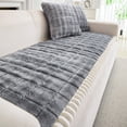 thumbnail image 2 of CJC Plush Couch Sofa Cover for Pet Dogs Washable Non-Slip Couch Covers for 3 Cushion Sofa Pet Friendly (Dark Gray, 27.6" x 59"/70 x 150cm), 2 of 12