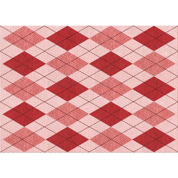 Ahgly Company Indoor Rectangle Patterned Deep Rose Pink Area Rugs, 8' x 10'