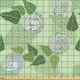 thumbnail image 2 of Floral Upholstery Fabric by the Yard, Rose Flowers Colored in Pale Taupe and Green Leaves on Pastel Background Print, Decorative Fabric for DIY and Home Accents, Multicolor by Ambesonne, 2 of 5