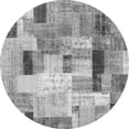thumbnail image 1 of Ahgly Company Indoor Round Patchwork Gray Transitional Area Rugs, 4' Round, 1 of 1