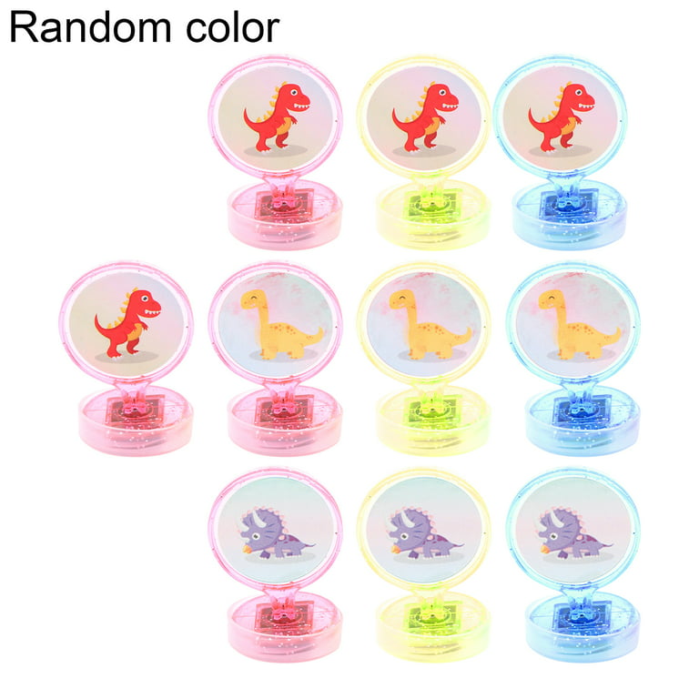 Naievear 10pcs Rubber Stamps Clear Pattern Ultra-light Dry Quickly Cartoon  Dinosaur Rubber Stamps For Kids