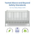 thumbnail image 6 of Delta Children Heartland 4-in-1 Convertible Crib, Greenguard Gold Certified, Bianca White, 6 of 9