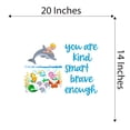 thumbnail image 4 of Children You are Kind Smart Brave enough Cute Cartoon Wall Decal Decoration Cute Cartoon Boy riding on a Dolphin Wall Decal Lasts Years and Easily Removable - Size: 20 In(W) x 14 In(H), 4 of 5