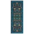 thumbnail image 4 of GlowSol 2'x6' Hallway Floral Runner Rug Non Slip Bedroom Runner Rug Washable Soft Kitchen Rug for Laundry Dorm, Blue, 4 of 7