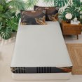 thumbnail image 4 of Erosebridal Tropical Leaf Zipper Twin Comforter Sets with Fitted Sheet and 2 Pillowcases for Women Men, Boho Minimalst Line Print Zipper Bedding Set, Gray Reversible, 4pcs, 4 of 7