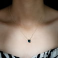 thumbnail image 4 of Real London Blue Topaz Solitaire Necklace for Women - 8 mm - AAA Grade, 10K Yellow Gold, 4 of 8