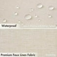 thumbnail image 6 of Beige Scalloped Shower Curtain Linen Textured Cute Heavy Duty Washable Waterproof Neutral Thick Cloth Shower Curtains with Black Border for Bathroom Bathtub,W72*L72 Cream, 6 of 6