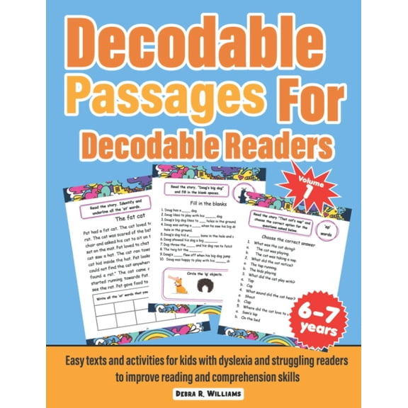 Pre-Owned Decodable Passages for Decodable Readers. Easy texts for kids with dyslexia and struggling readers to improve reading and comprehension skills. Volume 1. 6-7 years