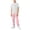 Pink, variant on Girls and Boys 2 Piece Outfit Sets Solid Color Round Neck Short Sleeve T Shirt and Jogger Pants Set Casual Active Outfit Soft Comfortable Loungewear for Daily Outdoor Wear 3-16 Years