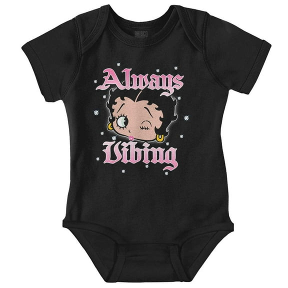 Betty Boop Always Vibing Diamonds Bodysuit Jumper Girls Infant Baby Brisco Brands NB