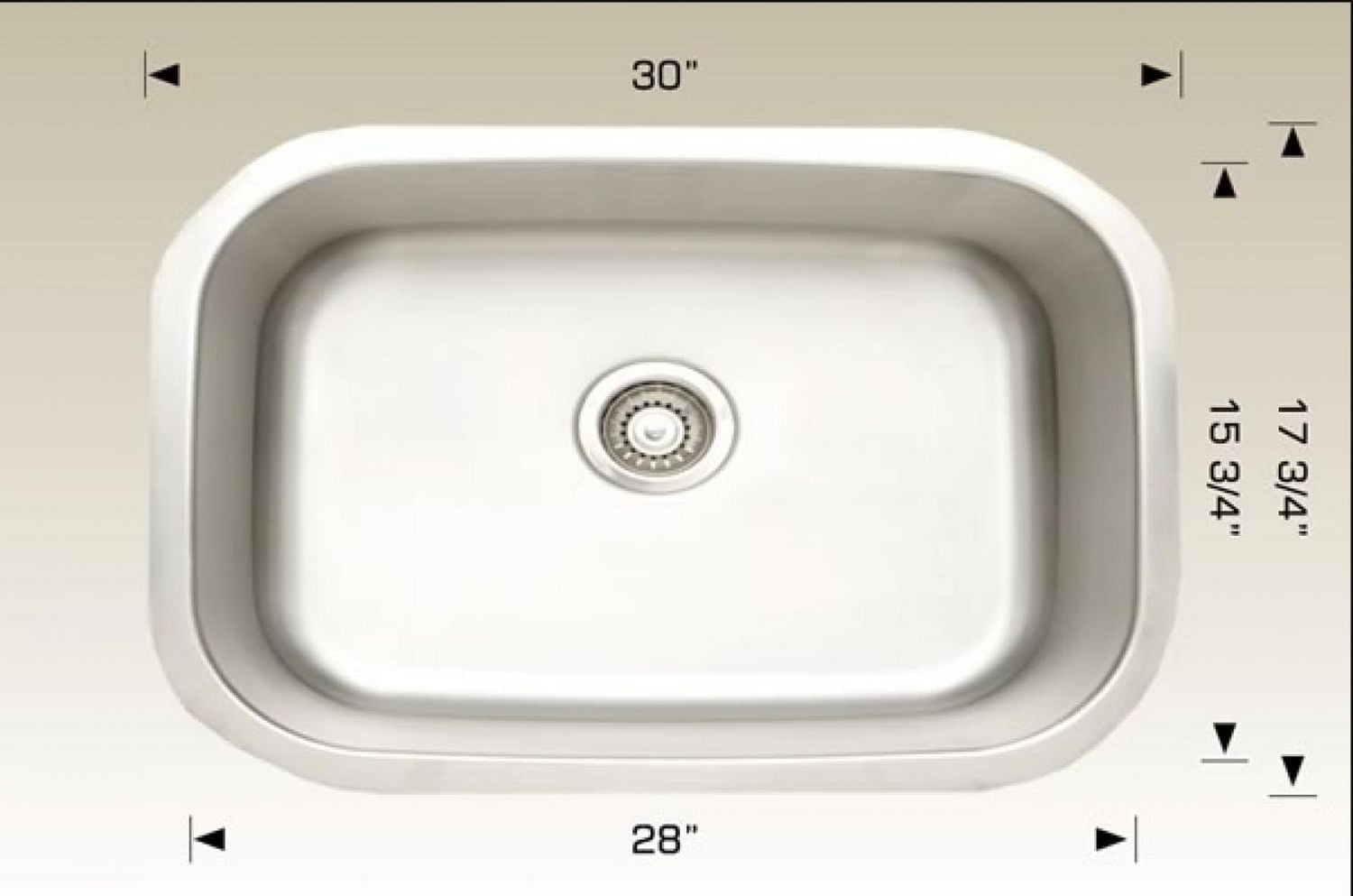 American Imaginations 30-in. W CSA Approved Stainless Steel Kitchen Sink With 1 Bowl And 18 GaugeAI-34432