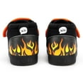 thumbnail image 5 of ikiki Scorching Hotrod Squeakerless Toddler Shoes | Black Flame Pattern, 5 of 9