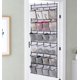 thumbnail image 1 of Zapatero con 24 bolsillos grandes de malla sobre la puerta, organizador de zapatos colgante para armario, colgador de soporte para Zapatero, blanco, 1 of 5