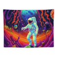 thumbnail image 5 of JRXY Funny Space Astronaut Alien Tapestry Spaceship Tapestries UFO Galaxy Wall Hanging Cool Tapestry for Bedroom  40x30in, 5 of 7