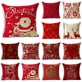 thumbnail image 2 of Fundas de almohada navideñas para el día de la nieve, 40/45/50cm, corona de Adviento, adornos de bolas de árbol, funda de almohada para sofá, decoración del hogar, 2 of 4