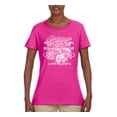 thumbnail image 2 of Greaser Outlaw Hot Rod Gambling Mechanic Pop Culture Womens Graphic T-Shirt, Fuschia, Large, 2 of 3