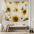 thumbnail image 5 of Yellow Sunflowers Small Tapestry for Bedroom Wall Hanging Tapestry, Summer Farmhouse Retro Beige Ceiling Backdrop Tapestries Poster Blanket Wall Decor for Teens Room Living Room Dorm 23" x 28", 5 of 8