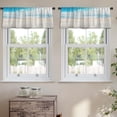 thumbnail image 2 of LALILO Kitchen Curtain Valance Coast Sea And White Desk Rod Pocket Window Curtain 52"x 18" Set of 2, 2 of 5