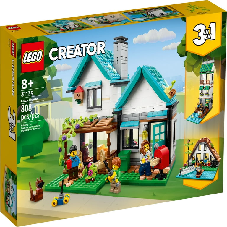 LEGO Creator 3 in 1 Cozy House Kit 3 Houses Family Minifigures DIY Toy for Kids 8 11 31139 Walmart