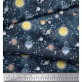 thumbnail image 3 of Soimoi Poly Georgette Fabric Planet & Sun Galaxy Fabric Prints By Yard 42 Inch Wide, 3 of 3