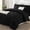 Black, variant on Queen Size Comforter Set Cocoa Powder - 7 Piece Bed in a Bag, Luxury Soft Down Alternative Comforter, Sheets, Pillowcases & Shams, All Seasons Bedding Set