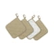 thumbnail image 4 of Juego de 4 manoplas de horno lavables a máquina, 17,5 x 17,5 cm, posavasos de tela de rizo para Caqui, 4 of 9