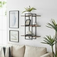 thumbnail image 6 of Danya B. Antigua Crossed Double Rectangle Shelf Unit, 6 of 7