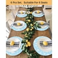 thumbnail image 4 of 13 Inch Round Placemats Set of 4, Sky Blue Christmas Non Slip Heat Insulation PP Table Mats, Xmas Tree Snowflake Winter Abstract Washable Place Mats for Kitchen Dining Party Table Decor, 4 of 7