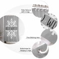 thumbnail image 3 of Hello Winter Shower Curtain, 36" x 72", Snowflake Grey Waterproof Bathroom Curtain Washable Shower Curtain Set with 12 Hooks, 3 of 6