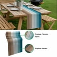 thumbnail image 5 of Turquoise Brown Table Runner - 36 Inch Long, Kitchen Dining Table Runner Dresser Scarves, Farmhouse Retro Wooden Grain Striped Farmhouse Decor for Coffee Tables Wedding Party Banquet, 5 of 8