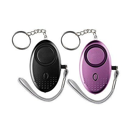 2 Pack Personal Alarm Keychain SOS Emergency Self-Defense Safe Siren Sound Weapon with Built-in Flashlight Anti-Attack Anti-Rape Anti-Theft Song Alarm for Students Women Kids Elderly (Best Personal Self Defense Weapon)