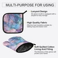 thumbnail image 3 of Yayeee Oven Mitts and Pot Holder Set of 4 Heat Resistant Kitchen Gloves Baking Hot Pad, Pink Marble Pattern, 3 of 5