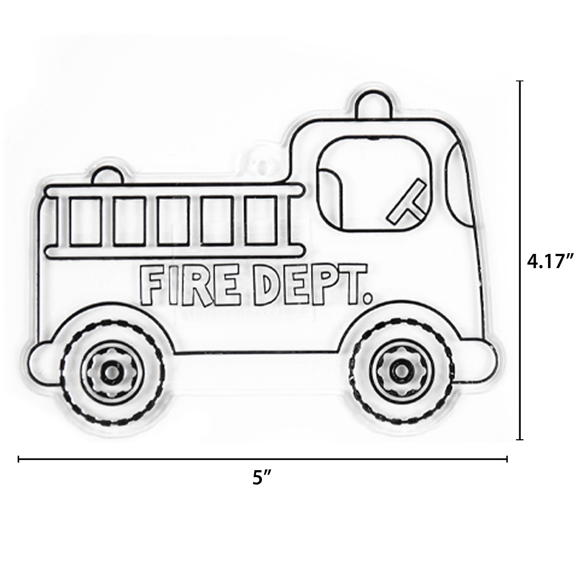 Hello Hobby Ready-to-Paint Fire Truck Suncatcher
