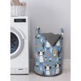 thumbnail image 3 of Hipster Laundry Bag, Llamas with Tribal Aztec Style Prehistoric Kids Playroom Theme, Hamper Basket with Handles Drawstring Closure for Laundromats, 13" x 19", Multicolor, by Ambesonne, 3 of 4