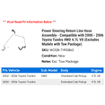 thumbnail image 2 of Power Steering Return Line Hose Assembly - Compatible with 2000 - 2006 Toyota Tundra 4WD 4.7L V8 (Excludes Models with Tow Package) 2001 2002 2003 2004 2005, 2 of 2