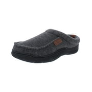 Dearfoams Mens Wool Blend Slip-On Loafer Slippers