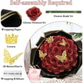 thumbnail image 3 of WindamazingStory 15.35" Artificial Silk Red Roses Mother's Day Bouquet (4 Count), 3 of 5