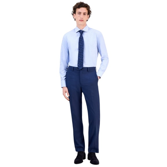 Tallia Mens Classic fit Dress Pants 38 / 30 Navy Blue Solid